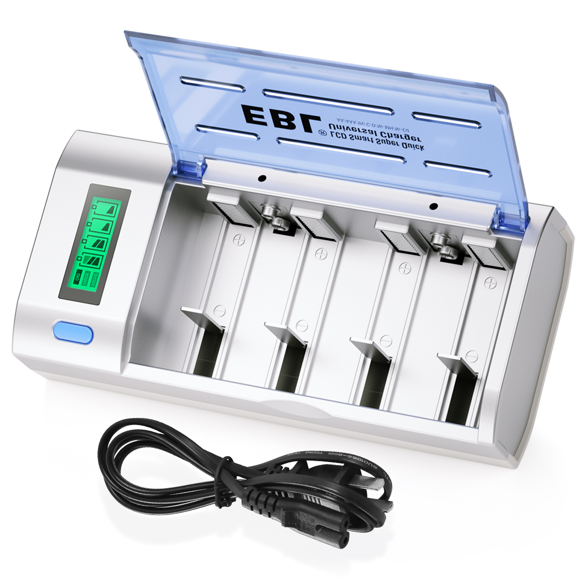 Ebl 906 Lcd Super Quick Battery Charger Discharger For C D 9v Rechargeable Batteries Eblmall Official Site